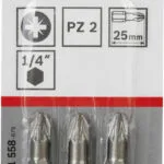 Bosch Σετ 3 Μύτες Κατσαβιδιού Αστέρι / Σταυρός 2607001558