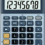 Casio MS-80E Αριθμομηχανή 8 Ψηφίων σε Μπλε Χρώμα MS-80E