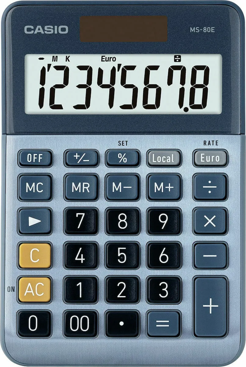 20210128132028_casio_ms_80e Casio MS-80E Αριθμομηχανή 8 Ψηφίων σε Μπλε Χρώμα MS-80E - Image 1