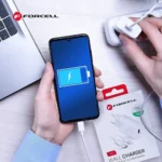 Forcell Φορτιστής με Θύρα USB-C και Καλώδιο USB-C - Lightning 20W Power Delivery Λευκός (5903396072451)