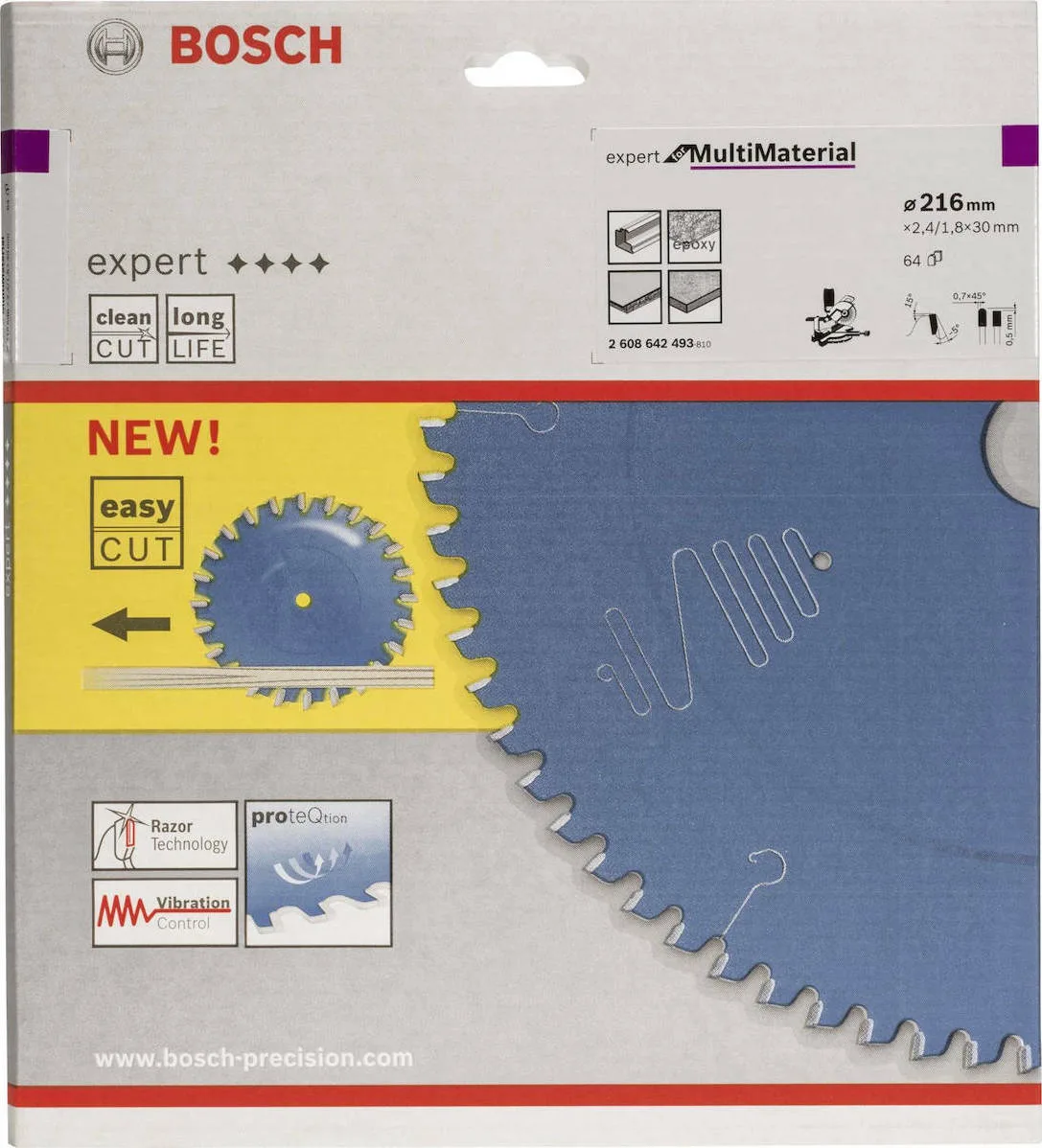 20210210144336_c020f3d9 Bosch Δίσκος Κοπής Ξύλου με 64 Δόντια 216mm 2608642493 - Image 1