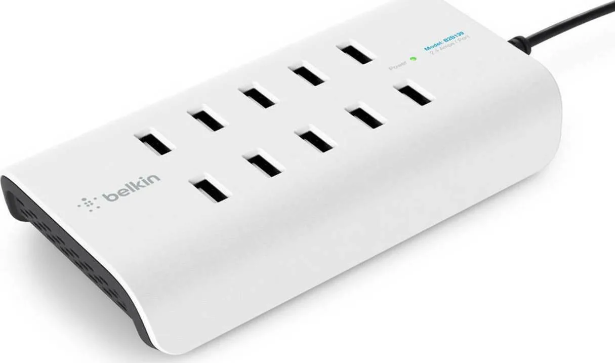 20210210171850_25f7d685 Belkin Βάση Φόρτισης με 10 Θύρες USB-A σε Λευκό χρώμα (Rockstar) - Image 1