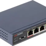 Hikvision DS-3E0505P-E Unmanaged L2 PoE+ Switch με 4 Θύρες Gigabit (1Gbps) Ethernet