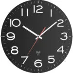 TFA Radio Wall Clock Ρολόι Τοίχου Πλαστικό Μαύρο Ø31cm 60.3509