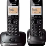 Panasonic KX-TG2512 Ασύρματο Τηλέφωνο Duo Μαύρο