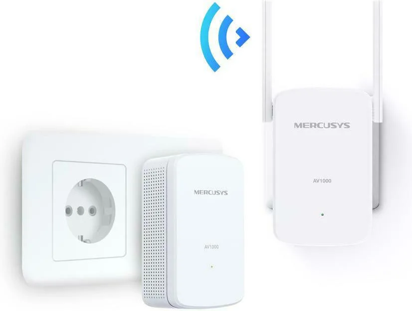 20210215115457_b6a1ab27 Mercusys MP510 KIT v1 Powerline Διπλό για Ασύρματη Σύνδεση Wi‑Fi 4 και 2 Θύρες Gigabit Ethernet - Image 1