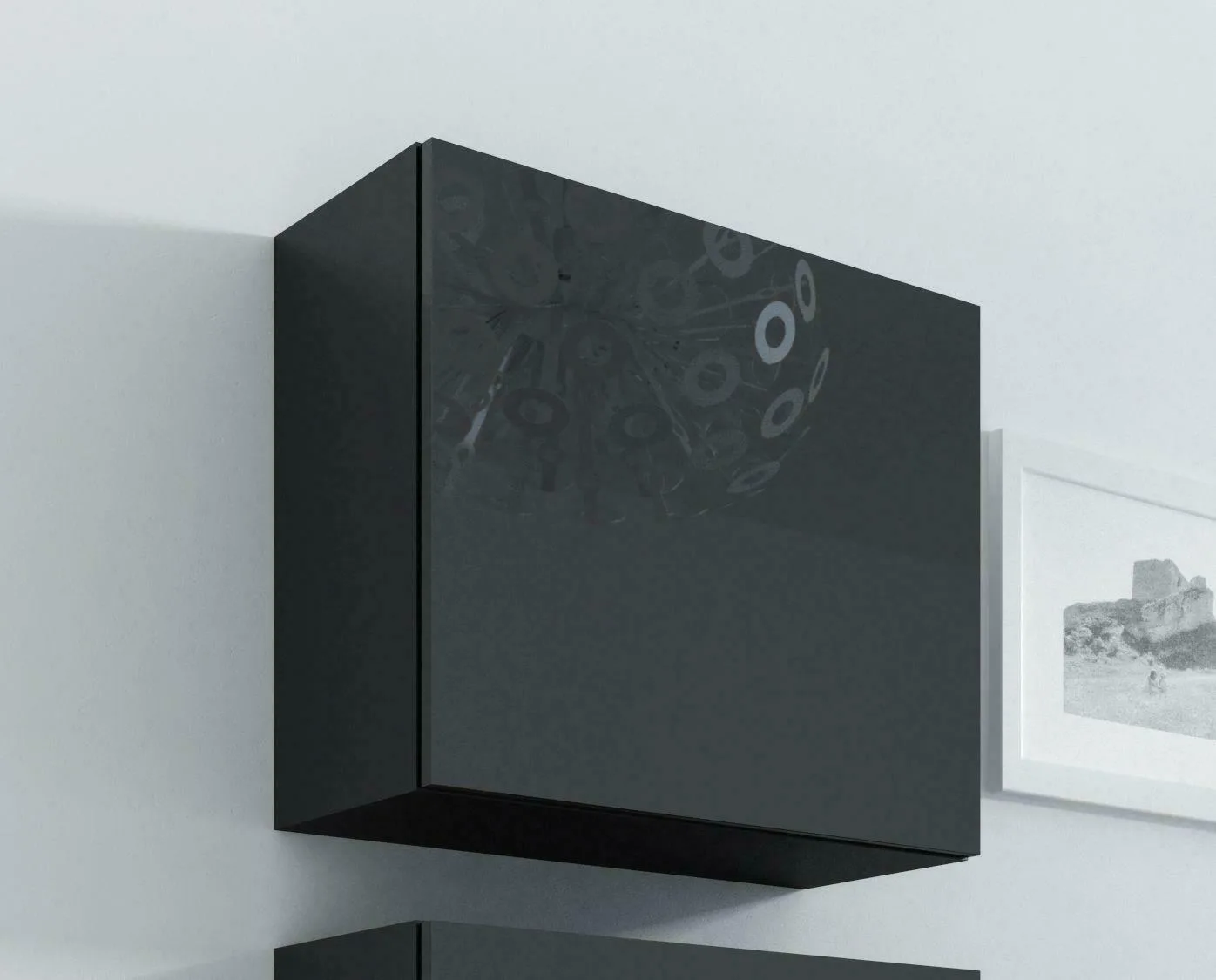 20210215131142_ntoulapi_toichou_vigo_black_black_gloss_50x30x50cm Ντουλάπι Τοίχου Vigo Μαύρο 50x30x50εκ. - Image 1