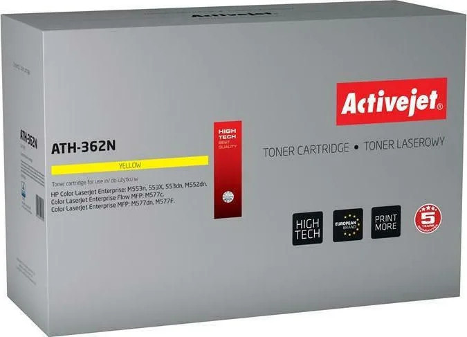 20210215141351_symvato_toner_hp_cf362a_yellow Active Jet Συμβατό Toner για Laser Εκτυπωτή HP 508A CF362A 5000 Σελίδων Κίτρινο - Image 1