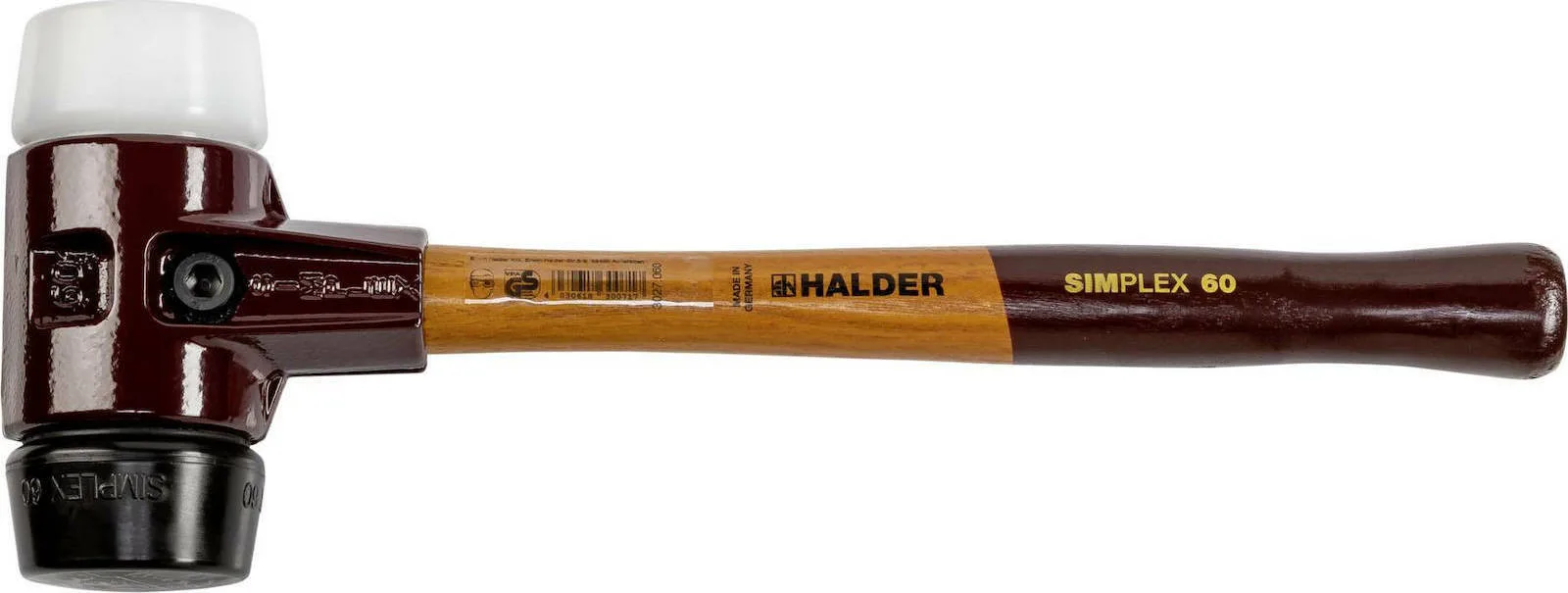 20210215163352_halder_simplex_soft_face_mallet_60_comp_rubber_plast_3027060 Halder Simplex Ματσόλα με Ξύλινη Λαβή 3027060 - Image 1