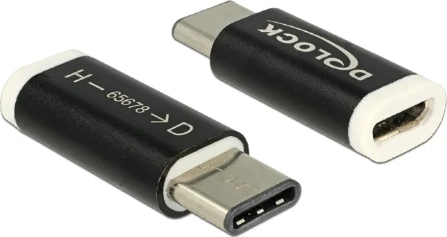 20210222125819_57f3bfb8 DeLock Μετατροπέας USB-C male σε micro USB female 1τμχ 65678 - Image 1