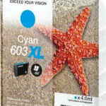 Epson 603XL Γνήσιο Μελάνι Εκτυπωτή InkJet Κυανό (C13T03A24010)