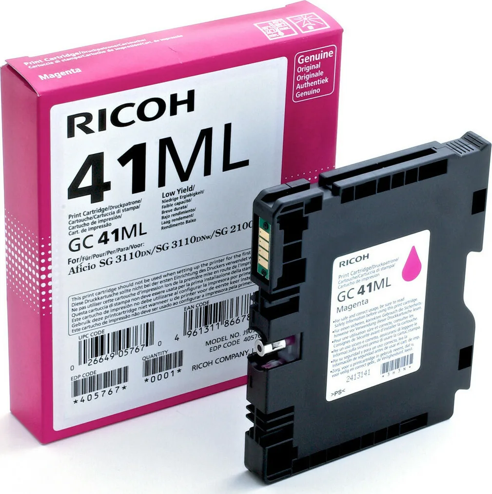 20210222132340_ricoh_gc41ml_magenta_low_yield_405767 Ricoh GC41CL Γνήσιο Μελάνι Εκτυπωτή InkJet Ματζέντα (405767) - Image 1