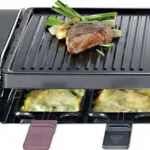 Severin RG9645 Επιτραπέζια Ηλεκτρική Ψησταριά Raclette Λείας και Αυλακωτής Πλάκας 1400W 42x21εκ. RG 9645