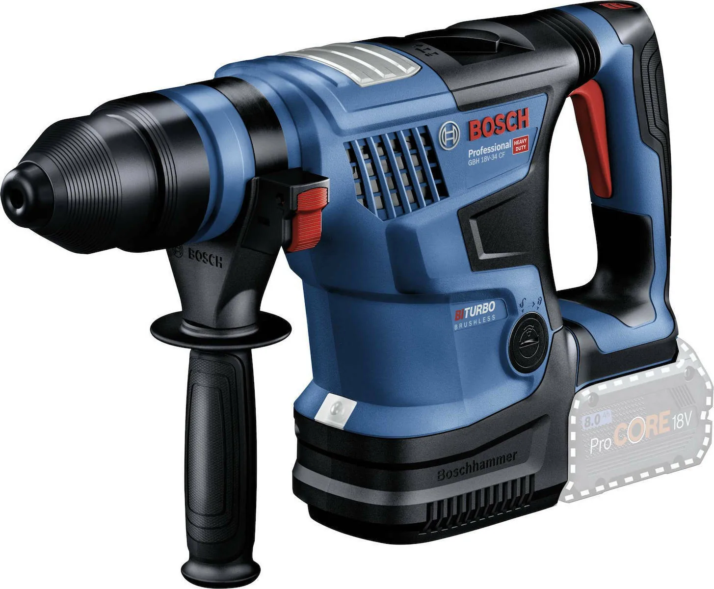 Bosch GBH 18V-34 CF Κρουστικό Σκαπτικό Πιστολέτο Μπαταρίας 18V Solo με Υποδοχή SDS Plus 0611914001 - Image 1
