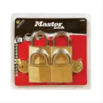 Master Lock Μπρούτζινο Λουκέτο Πέταλο με Κλειδί 4 Τεμμάχια 50mm 4τμχ 150QNOP