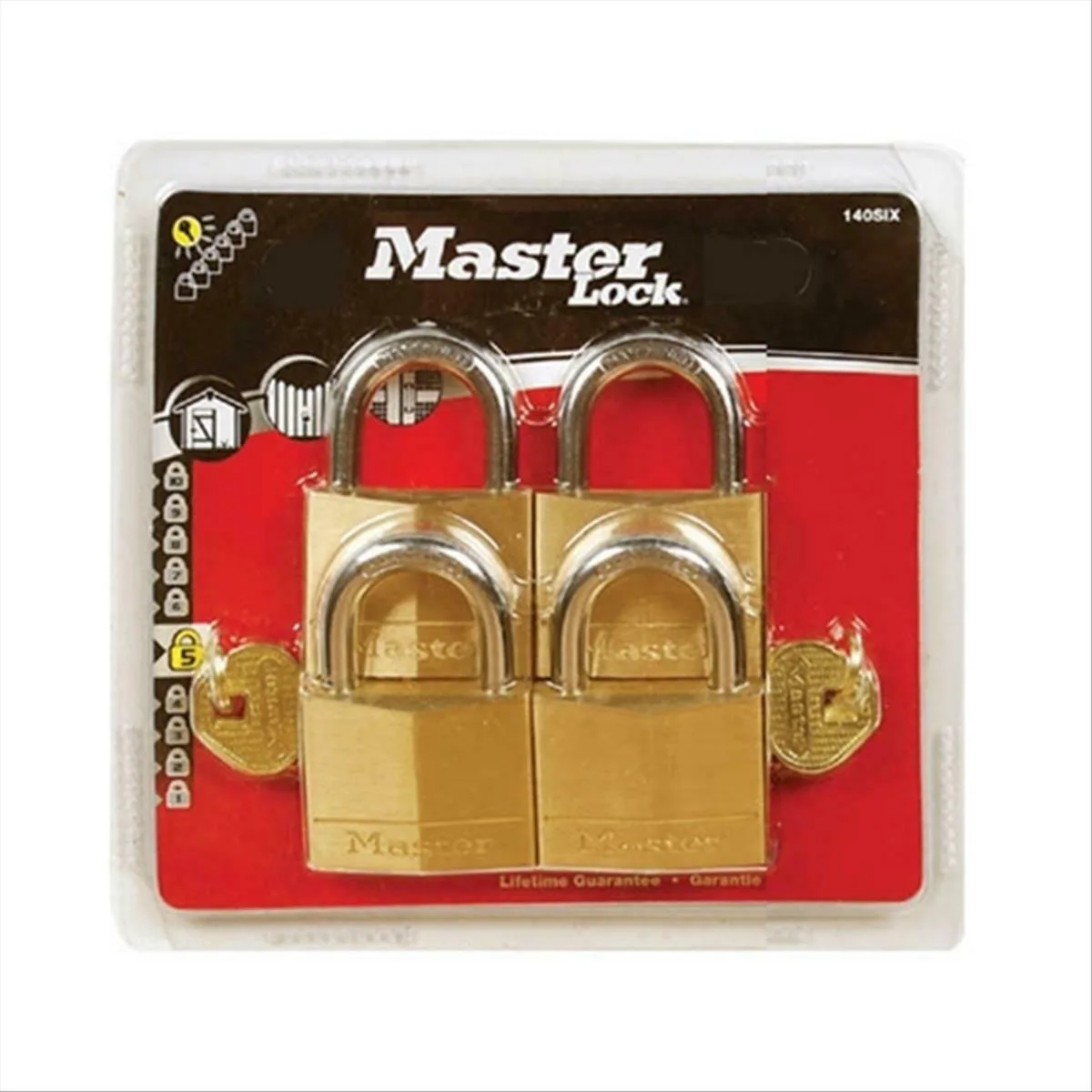20210226160500_master_lock_4_temmachia_150qnop Master Lock Μπρούτζινο Λουκέτο Πέταλο με Κλειδί 4 Τεμμάχια 50mm 4τμχ 150QNOP - Image 1