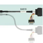 DeLock Mini SAS - 22-Pin SATA III Cable 50cm Μαύρο (84819)