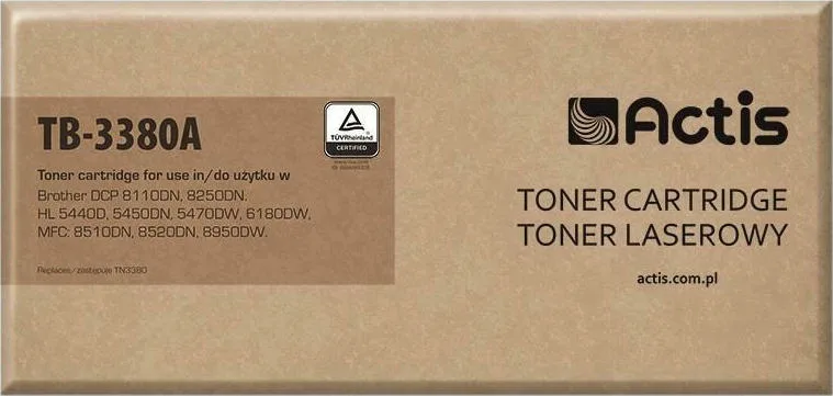 20210303130627_actis_symvato_toner_brother_tn_3380_mayro Actis Συμβατό Toner για Laser Εκτυπωτή Brother TN-3380 8000 Σελίδων Μαύρο - Image 1