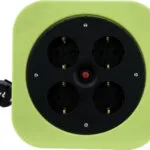 REV Cable Box S S-Box Green 10m Μπαλαντέζα Καρούλι Κλειστού Τύπου 4 Θέσεων με Καλώδιο 10m Διατομή 3 x 1.5mm² και Γείωση 0010012400