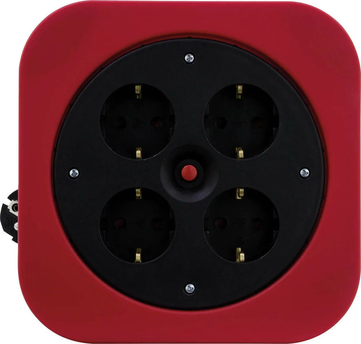 REV Cable Box S S-Box Red Μπαλαντέζα Καρούλι 4 Θέσεων με Καλώδιο 10m 0010012600 - Image 1
