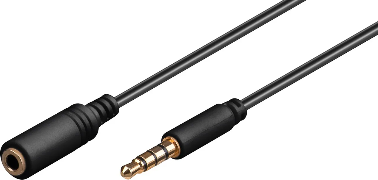 20210303145854_goobay_cable_3_5mm_male_3_5mm_female_mayro_3m_62480 Goobay Cable 3.5mm male - 3.5mm female Μαύρο 3m (62480) - Image 1