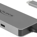 DeLock USB-C Docking Station με HDMI 4K PD Ασημί (87743)