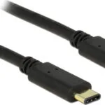DeLock Regular USB 2.0 Cable USB-C male - USB-C male Μαύρο 2m (83332)