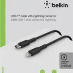 Belkin USB-C to Lightning Cable 30W Μαύρο 1m (CAA003BT1MBK)