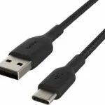 Belkin Braided USB 2.0 Cable USB-C male - USB-A 15W Μαύρο 1m (CAB002bt1MBK)