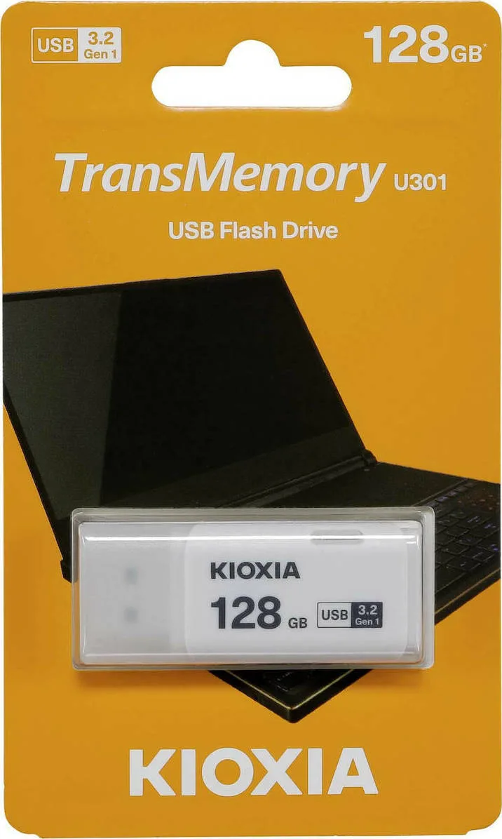20210303165300_440874e4 Kioxia TransMemory U301 128GB USB 3.2 Stick Λευκό - Image 1