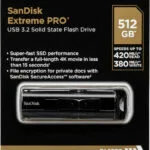 Sandisk Extreme Pro 512GB USB 3.1 Stick Μαύρο