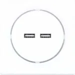 Fibaro Walli N Χωνευτή Πρίζα με 2 Θύρες USB Λευκή FGWU-021