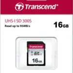 Transcend 300s SDHC 16GB Class 10 U1 V30 UHS-I
