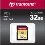 Transcend 500S SDHC 32GB Class 10 U1 V30 UHS-I