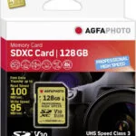 AgfaPhoto Professional High Speed SDXC 128GB Class 10 U3 V30 High Speed