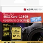 AgfaPhoto Professional High Speed SDXC 128GB Class 10 U3 V90 UHS-II