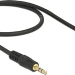 DeLock Καλώδιο 3.5mm male - 3.5mm male Μαύρο 0.5m (83752)