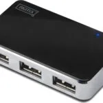 Digitus USB 2.0 Hub 4 Θυρών με σύνδεση USB-A και Εξωτερική Παροχή Ρεύματος (DA-70220)