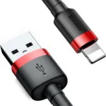 Baseus Cafule Braided USB to Lightning Cable Κόκκινο 0.5m (CALKLF-A09)