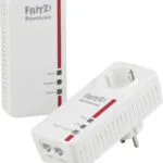AVM Fritz!Powerline 1260E Powerline Διπλού Kit για Ασύρματη Σύνδεση Wi‑Fi 5 με Passthrough Πρίζα και 2 Θύρες Gigabit Ethernet
