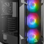 Antec DF600 Flux Gaming Midi Tower Κουτί Υπολογιστή με Πλαϊνό Παράθυρο Μαύρο