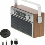 Camry CR1183 Retro Επιτραπέζιο Ραδιόφωνο Επαναφορτιζόμενο με Bluetooth και USB Καφέ