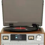 Denver MRD-52 111201210020 Βαλιτσάκι Πικάπ με Προενίσχυση και Ενσωματωμένα Ηχεία Καφέ