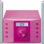 Lenco Ηχοσύστημα 2.0 MC-013 MC-013P 4W με CD Player και WiFi Ροζ