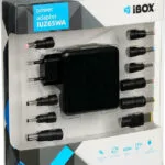 iBox Universal Φορτιστής Laptop 65W 2A με Αντάπτορα Τροφοδοσίας και με σετ βυσμάτων IUZ65WA