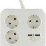 REV Πολύπριζο 3 Θέσεων με 2 USB-A, USB-C και Καλώδιο 1.4m 0012378109