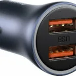Baseus Φορτιστής Αυτοκινήτου 40W 5A Γρήγορης Φόρτισης με Θύρες: 2xUSB μαζί με Καλώδιο Type-C Γκρι TZCCJD-A0G
