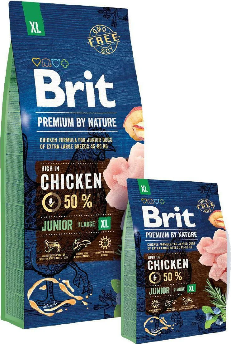 Brit Premium by Nature Junior XL 15kg Ξηρά Τροφή χωρίς Γλουτένη για Κουτάβια Μεγαλόσωμων Φυλών με Κοτόπουλο - Image 1