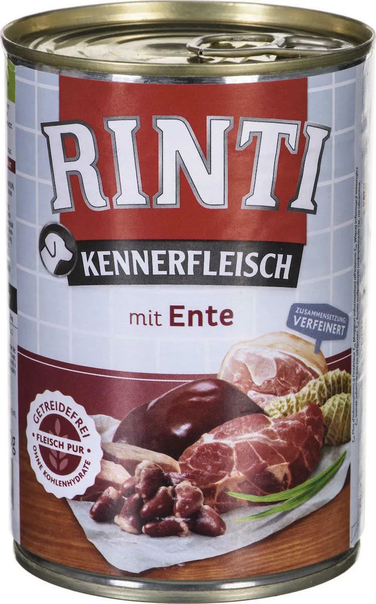 20210422110026_rinti_kennerfleisch_papia_400gr Rinti Kennerfleisch Υγρή Τροφή Σκύλων σε Κονσέρβα με Πάπια χωρίς Σιτηρά 400gr 91069 - Image 1