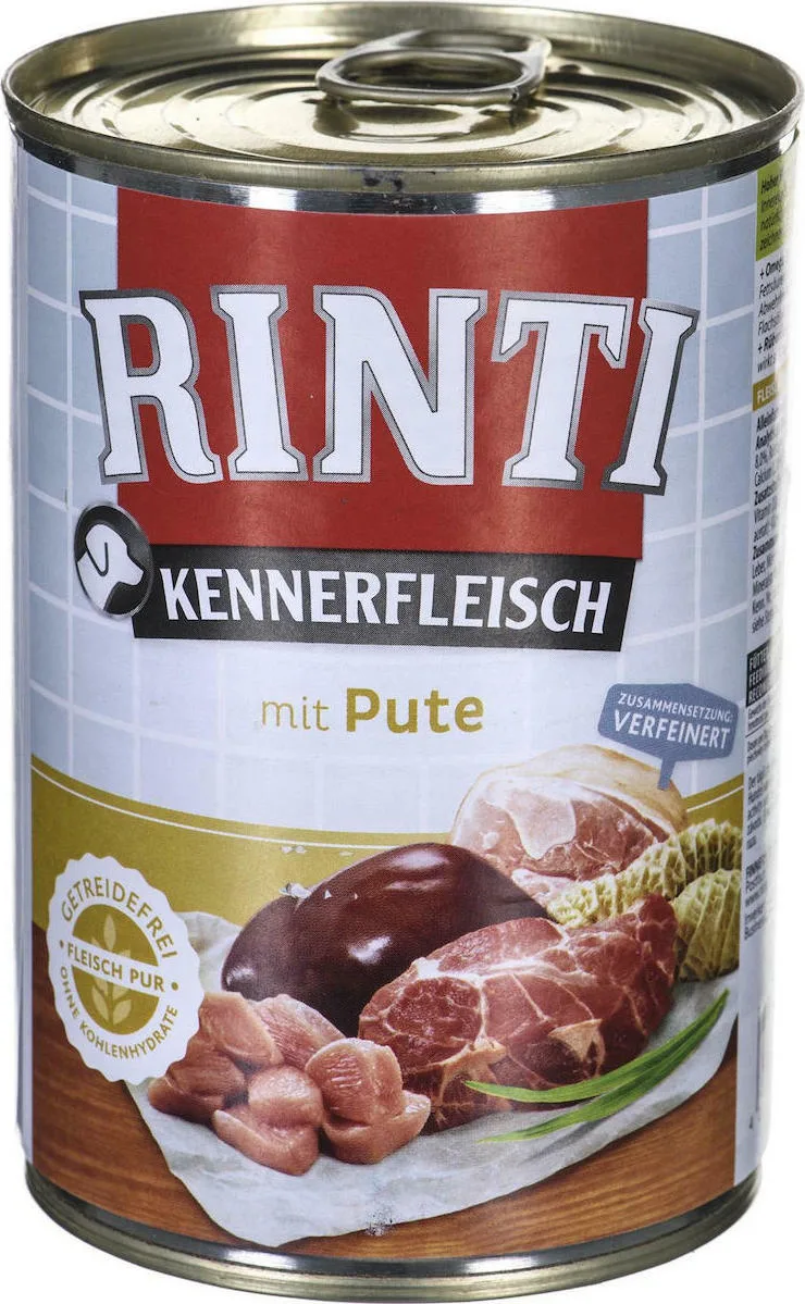 20210422110459_rinti_kennerfleisch_galopoula_400gr Rinti Kennerfleisch Υγρή Τροφή Σκύλων σε Κονσέρβα με Γαλοπούλα 400gr - Image 1